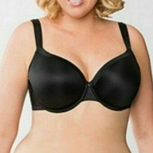 Lane Bryant Cacique Womens Bra French Full Coverage Lightly Lined 46DDD Black